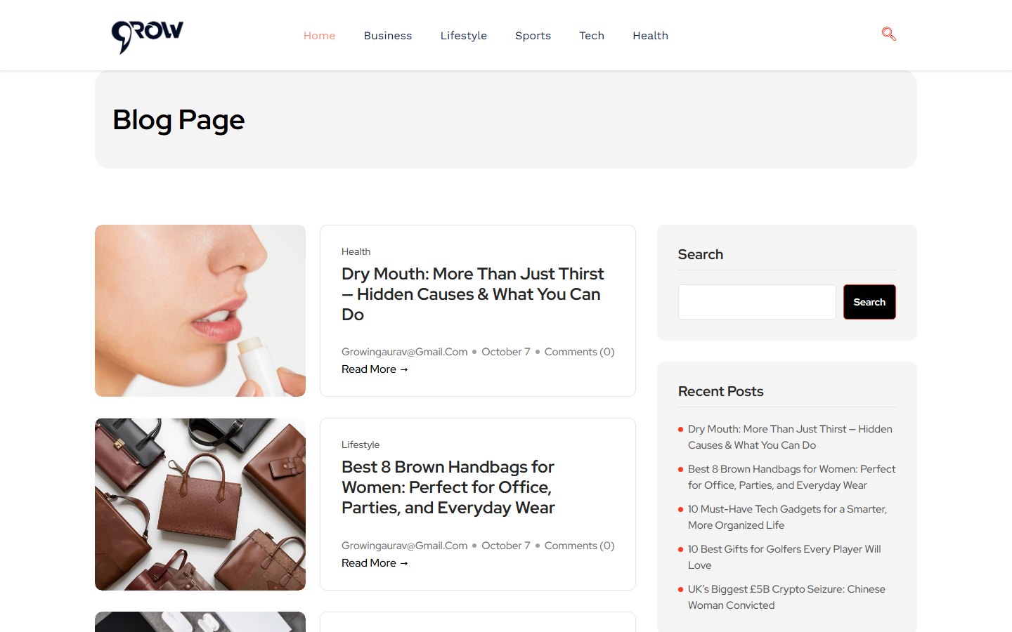 Grow My Agency website by Xper8