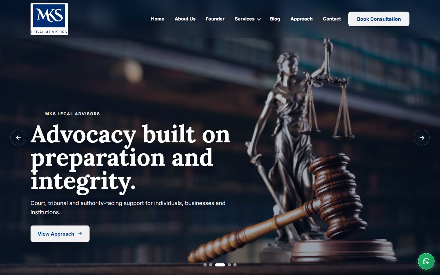 MKS Legal Advisors website by Xper8