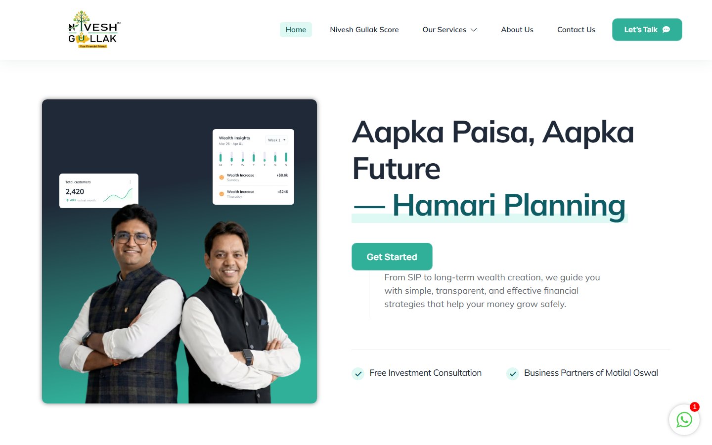 Nivesh Gullak website by Xper8
