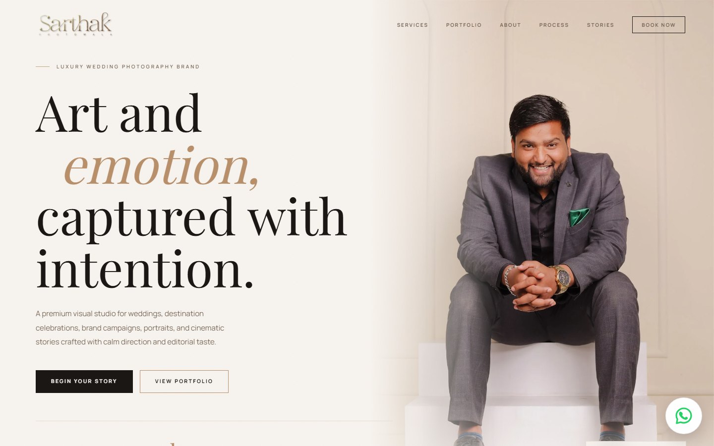 Sarthak Photowala website by Xper8