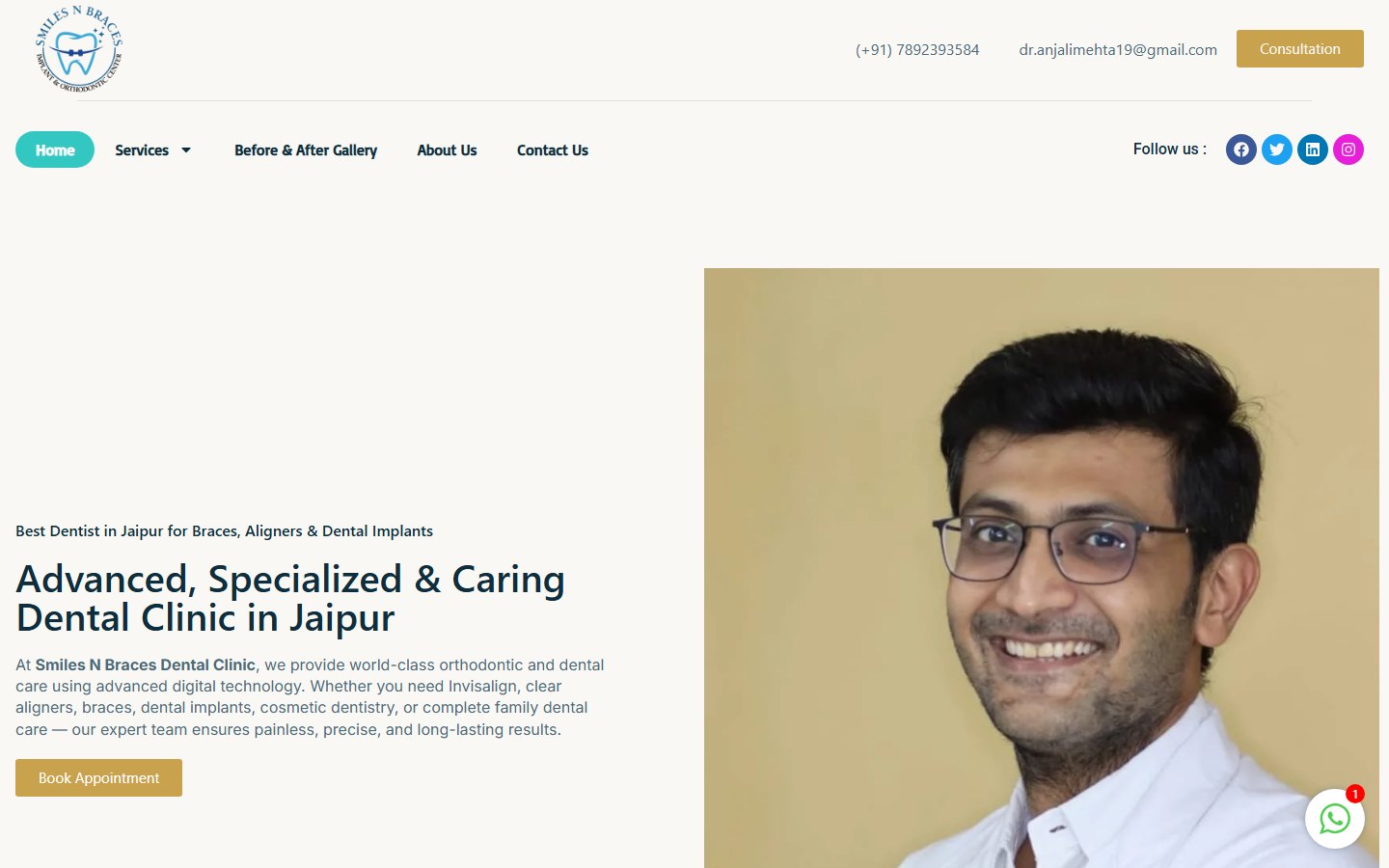 Smiles N Braces Dental Clinic website by Xper8