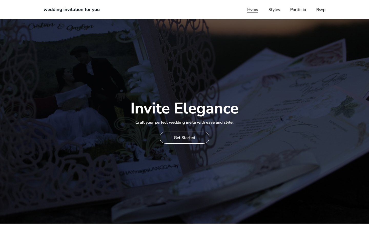 Wedding Invitation For You website by Xper8